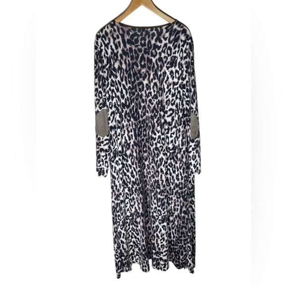 Leopard Kimono Suede Elbow Patches Long Length 3X‎ - Picture 1 of 3